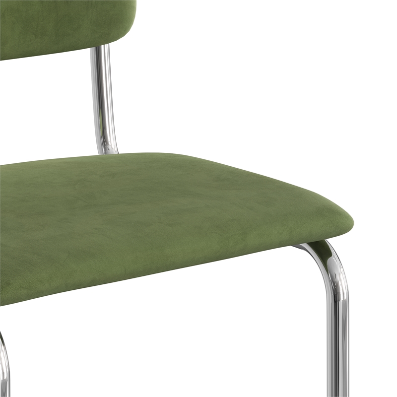 Pemberley Row Velvet Forest Bar Stool Strong Metal S-Frame 19