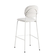 Pemberly Row Modern Boucle Bar Height Stools (Set of 2) in White