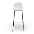 Pemberly Row Modern Boucle Bar Height Stools (Set of 2) in White