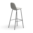Pemberly Row Modern Boucle Bar Height Stools (Set of 2) in White