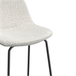 Pemberly Row Modern Boucle Bar Height Stools (Set of 2) in White