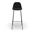 Pemberly Row Modern Boucle Bar Height Stools (Set of 2) in Black