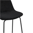 Pemberly Row Modern Boucle Bar Height Stools (Set of 2) in Black
