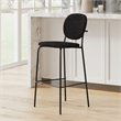 Pemberly Row Modern Boucle Bar Height Stools (Set of 2) in Black