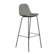 Pemberly Row Vegan Leather Bar Height Stools (Set of 2) in Slate