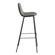 Pemberly Row Vegan Leather Bar Height Stools (Set of 2) in Slate