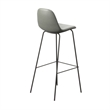 Pemberly Row Vegan Leather Bar Height Stools (Set of 2) in Slate
