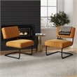 Pemberly Row Modern / Contemporary Velvet Lounge Chair in Brown