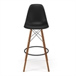 Pemberly Row Bar Height Stools (Set of 2) in Black and Walnut