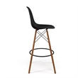 Pemberly Row Bar Height Stools (Set of 2) in Black and Walnut