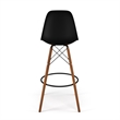 Pemberly Row Bar Height Stools (Set of 2) in Black and Walnut