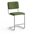 Pemberly Row Velvet Counter Height Stool (Set of 2) in Forest