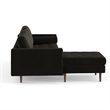 Pemberly Row Performance Velvet Reversible Sectional in Smoke