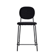 Pemberly Row Boucle Counter Height Stools (Set of 2) in Black