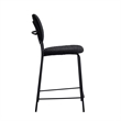 Pemberly Row Boucle Counter Height Stools (Set of 2) in Black