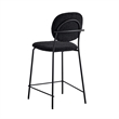 Pemberly Row Boucle Counter Height Stools (Set of 2) in Black
