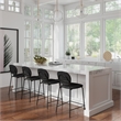 Pemberly Row Boucle Counter Height Stools (Set of 2) in Black