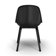 Pemberly Row Mid-Century Molded Plastic Seat Dining Chair in Black