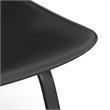 Pemberly Row Mid-Century Molded Plastic Seat Dining Chair in Black