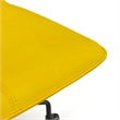 Pemberly Row Modern Velvet Chair Rolling Swivel Task Chair in Gold