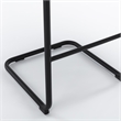 Pemberly Row Cane Back Boucle Bar Height Stool (Set of 2) in Black