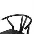 Pemberly Row Contemporary Rattan Counter Height Stool in Black