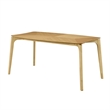 Pemberly Row Mid-Century Contemporary Wood Dining Table in Oak