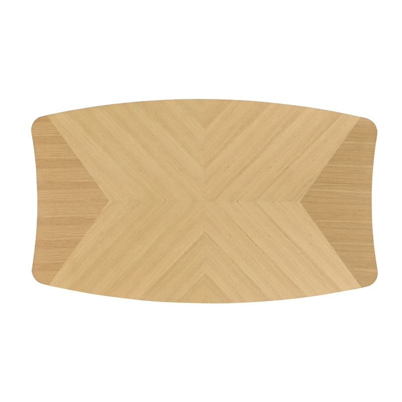Pemberly Row Mid-Century Contemporary Wood Dining Table in Oak