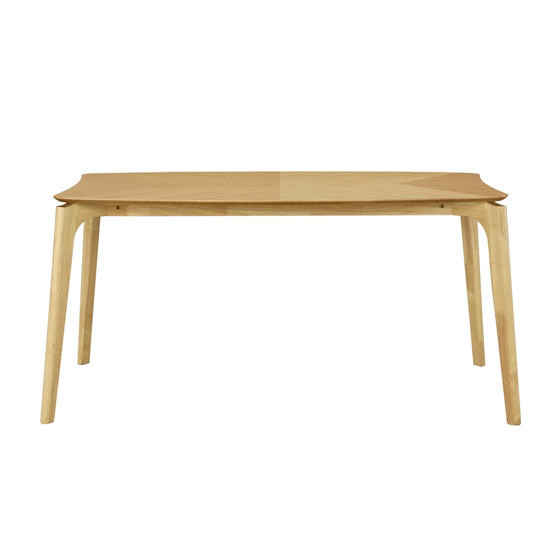Pemberly Row Mid-Century Contemporary Wood Dining Table in Oak