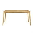 Pemberly Row Mid-Century Contemporary Wood Dining Table in Oak
