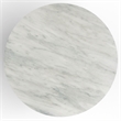 Pemberly Row Contemporary Vinyl Faux Marble Side Table in Gray