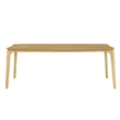 Pemberly Row Contemporary Wood 78.75 inch Dining Table in Oak