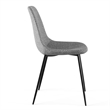 Pemberly Row Contemporary Boucle Side Chair (Set of 2) in Gray