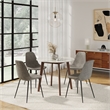 Pemberly Row Contemporary Boucle Side Chair (Set of 2) in Gray
