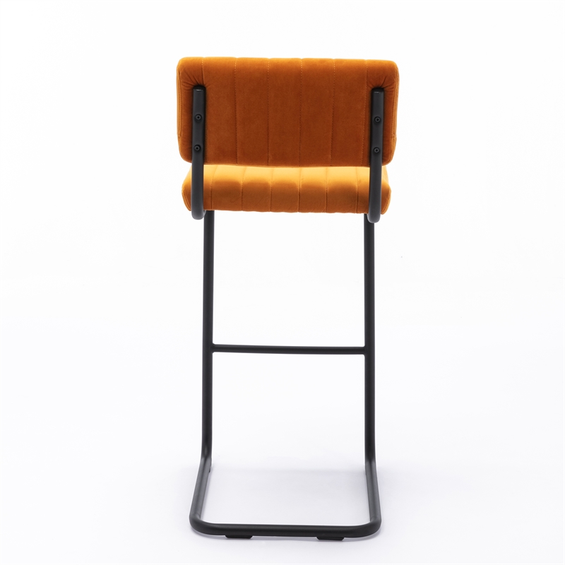 Pemberly Row Contemporary Bar Height Stool (Set of 2) in Brown
