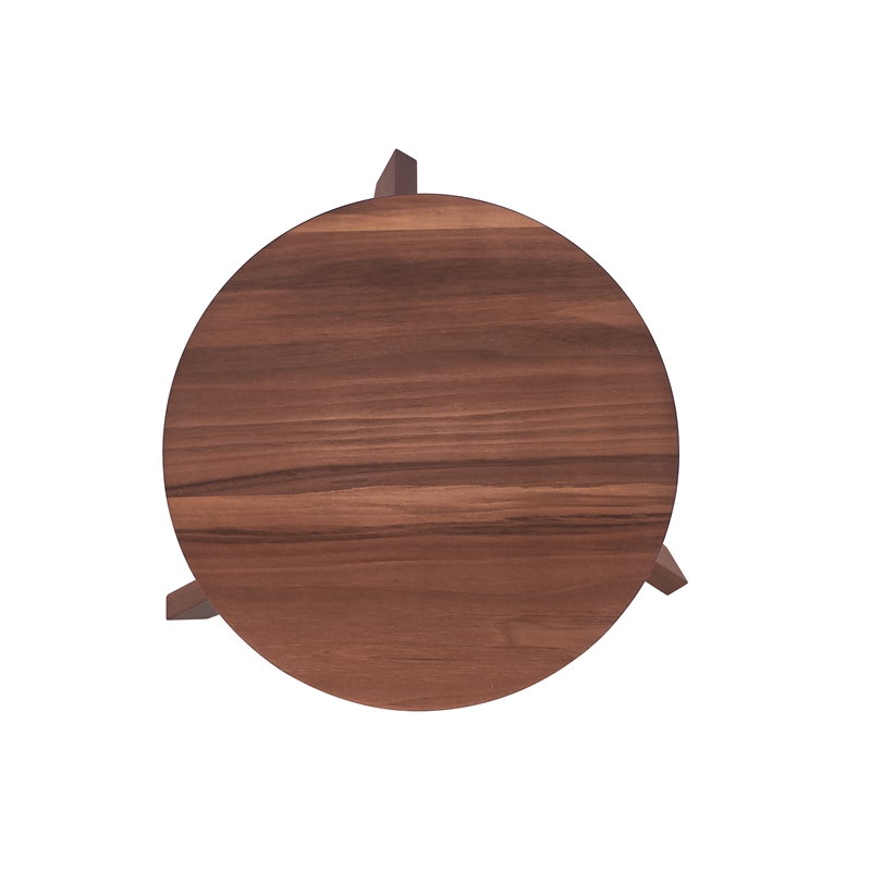 Pemberly Row Modern Counter Height Stools (Set of 2) in Walnut