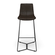 Pemberly Row Vegan Leather Bar Height Stools (Set of 2) in Tobacco