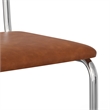 Pemberly Row Cane Back Vegan Leather Side Chair (Set Of 2) in Brown