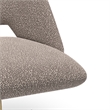 Pemberly Row Boucle Upholstered Seat and Back Rolling Chair in Gray