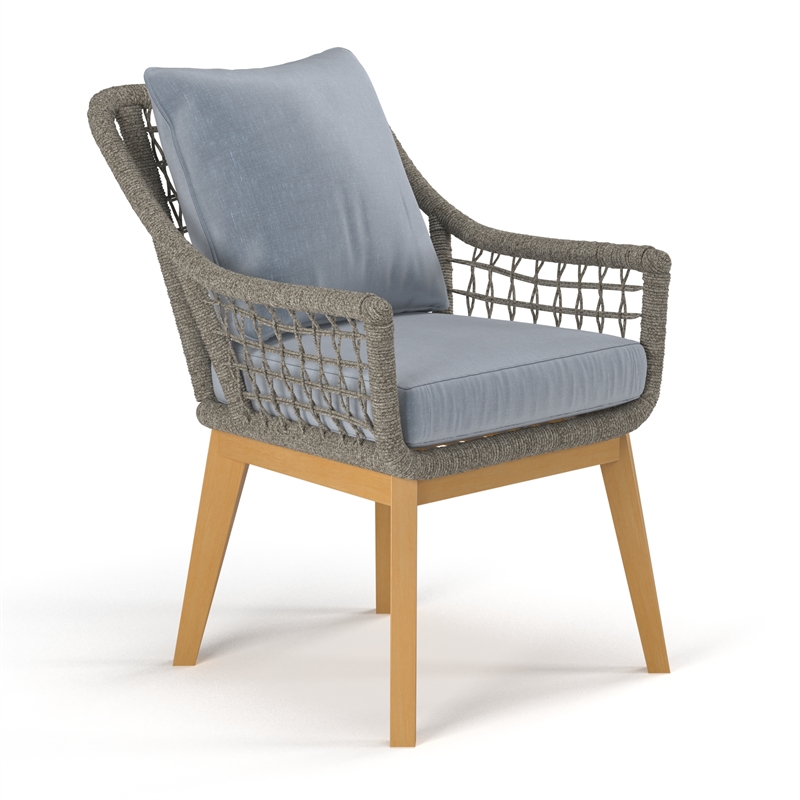 Pemberly Row Mid-Century Contemporary Dining Set in Gray Finish