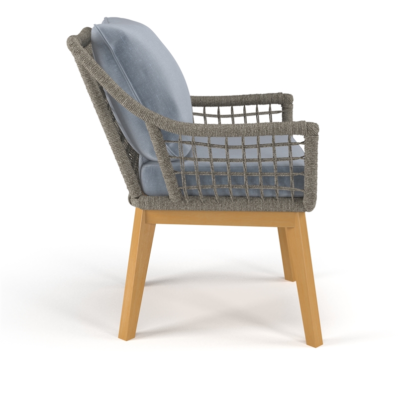 Pemberly Row Mid-Century Contemporary Dining Set in Gray Finish