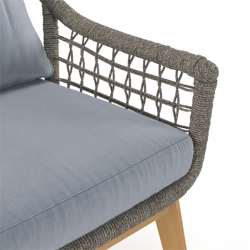 Pemberly Row Mid-Century Contemporary Dining Set in Gray Finish