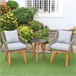 Pemberly Row Mid-Century Contemporary Dining Set in Gray Finish