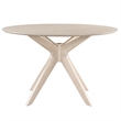 Pemberley Row Wood Light Oak Dining Table Round Minimal Assembly 47.25