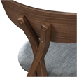 Pemberly Row Modern Counter Height Stools (Set of 2) in Walnut