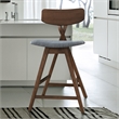 Pemberly Row Modern Counter Height Stools (Set of 2) in Walnut