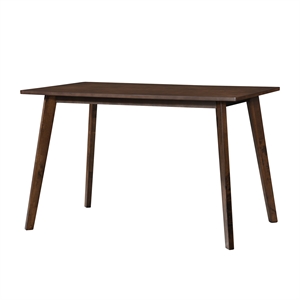 Pemberly Row Solid Wood 47&quot Rectangular Dining Table in Walnut