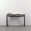Pemberly Row Mid-Century Contemporary Desk in Natural and Black