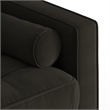 Pemberly Row Contemporary Performance Velvet Arm Chair in Smoke