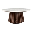 Pemberley Row Terrazzo Walnut Coffee Table Round Modern 35